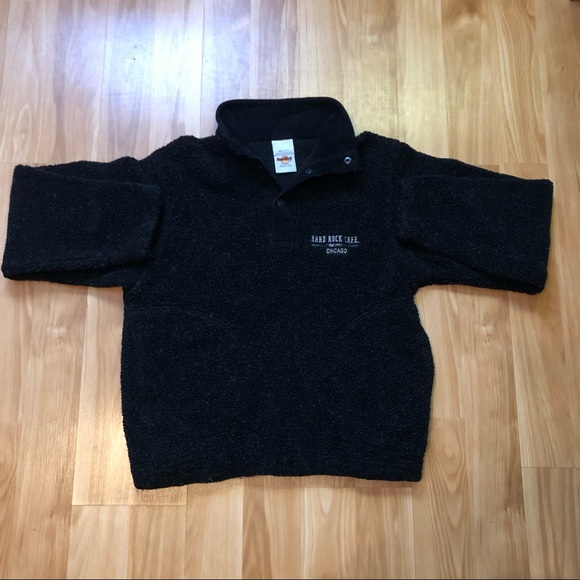 Vintage Hard Rock Cafe Chicago 1/4-Snap Fleece - Picture 3 of 8